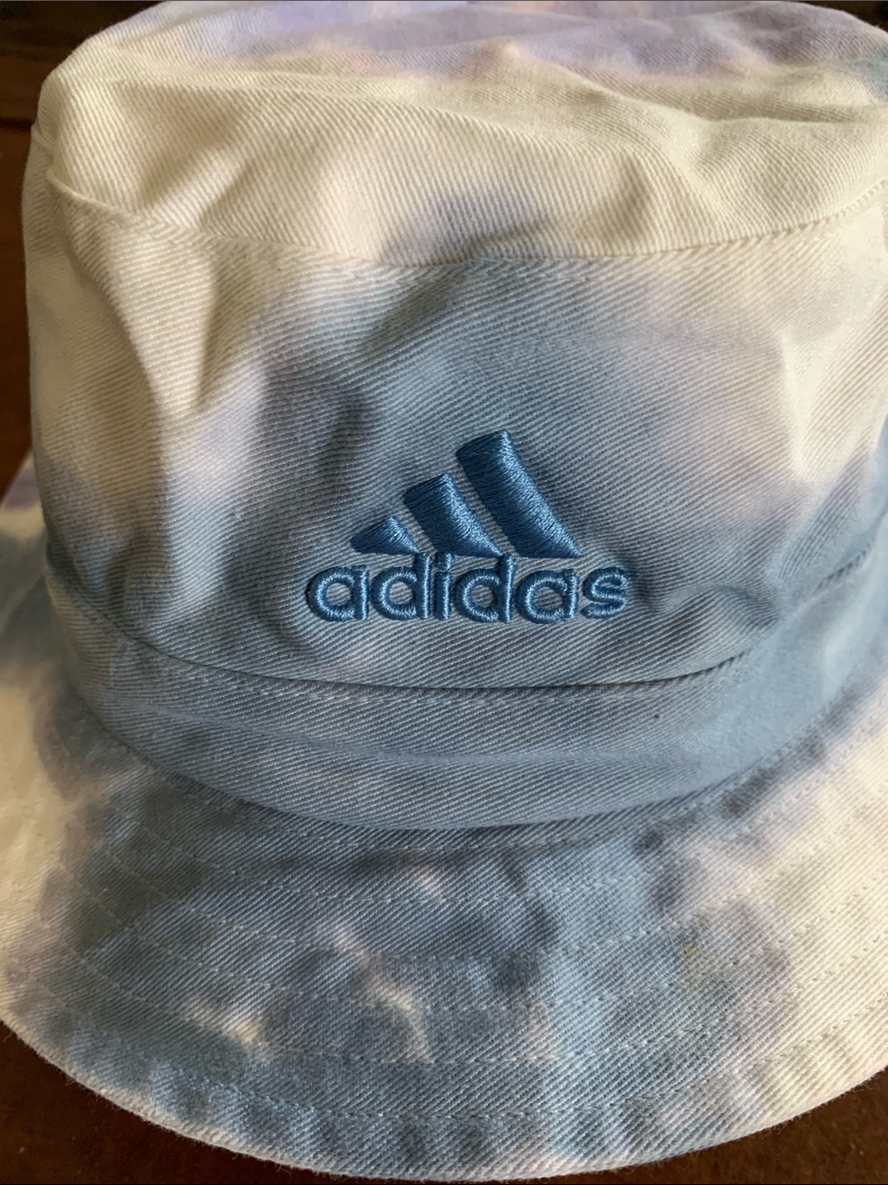 adidas Tie-Dye Bucket Hat in Blue, White & Purple